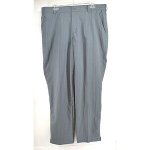 Nike Golf Dri-Fit Tour Performance Men's Sz 36 x 32 Gray Black Stripe Golf Pants